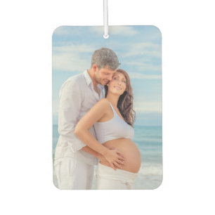 Custom Photo Bump on Board Blue Wood Air Freshener