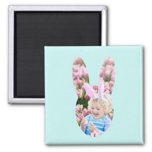 Custom Photo Bunny Head Easter Gift Magnet