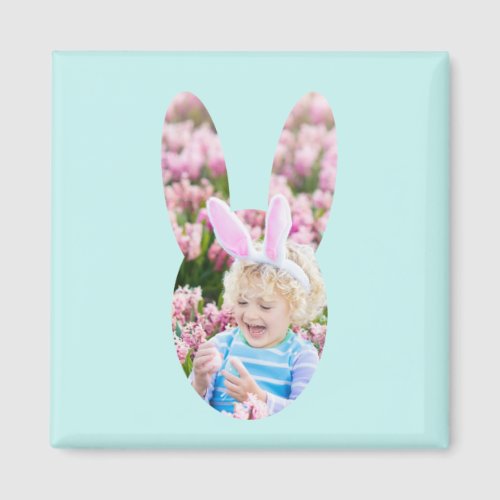 Custom Photo Bunny Head Easter Gift Magnet