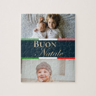 Custom Photo Buon Natale Italian Christmas Jigsaw Puzzle