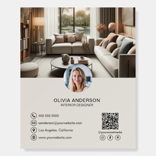 Custom Photo Business Foam Board (Front)