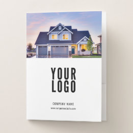 Custom Photo Business Folders Logo and Card Slot