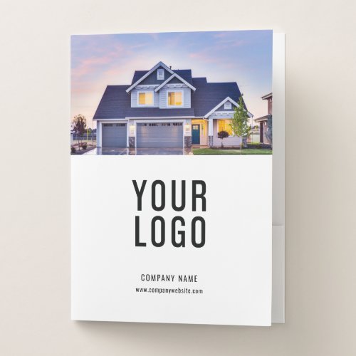 Custom Photo Business Folders Logo and Card Slot