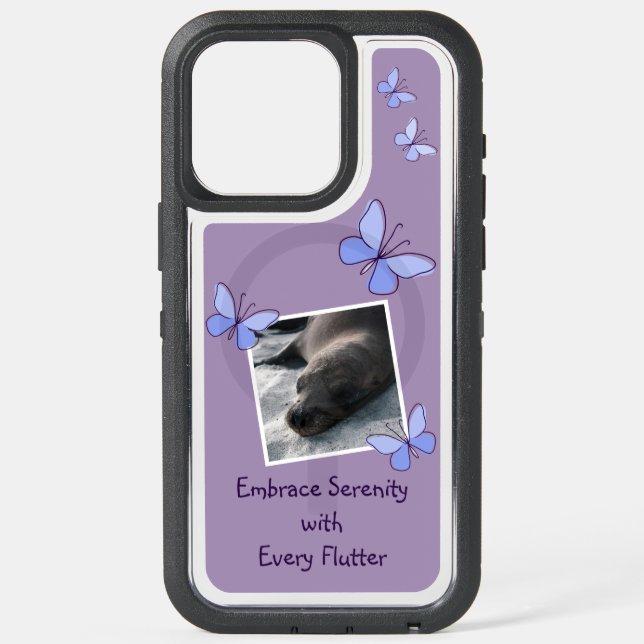 Custom Photo Butterfly Flutter iPhone 15 Pro Max Case (Back)