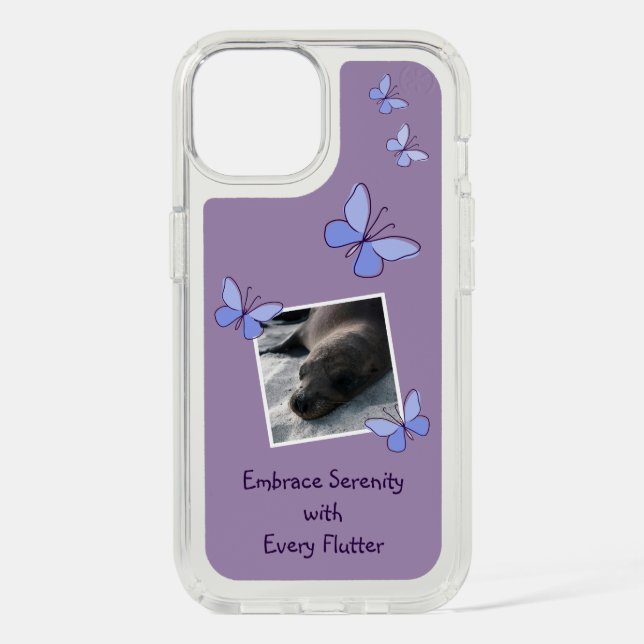 Custom Photo Butterfly Flutter Speck iPhone Case (Front)