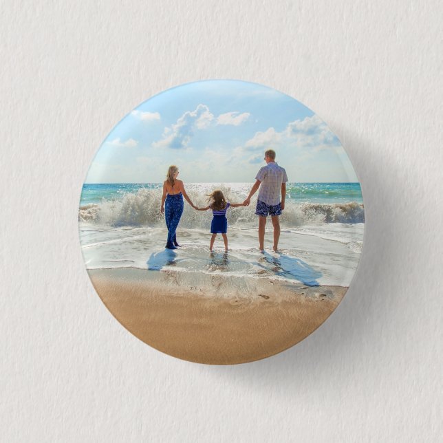 Custom Photo Button Gift with Your Photos Design (Front)