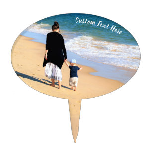 Custom Photo Cake Topper with Your Photos and Text