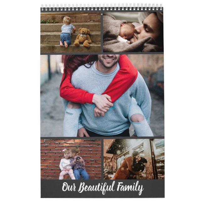 Custom photo calendar | 4 picture month any year (Cover)