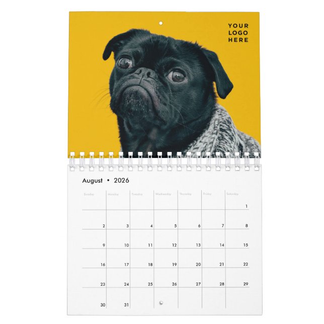 Custom Photo Calendar Company logo Editable (Aug 2026)