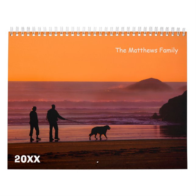 Custom Photo Calendar | Editable Year Text (Cover)