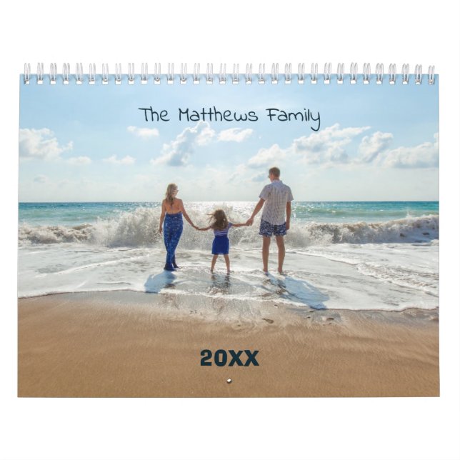Custom Photo Calendar | Editable Year Text (Cover)