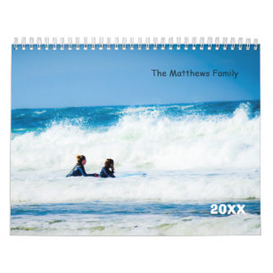 Custom Photo Calendar Editable Year Text