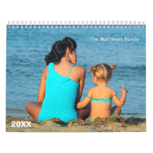 Custom Photo Calendar Editable Year Text