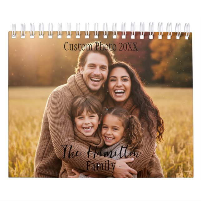 Custom Photo Calendar, Rustic Wall Design Calendar (Cover)