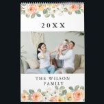 Custom Photo Calendar Simple Create Your Own<br><div class="desc">Simple Floral,  Modern,  Custom Photo Calendar. Editable Year,  Family,  Kids,  Children,  Photography,  Business,  Company Calendar.</div>