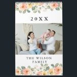 Custom Photo Calendar Simple Create Your Own<br><div class="desc">Simple Floral,  Modern,  Custom Photo Calendar. Editable Year,  Family,  Kids,  Children,  Photography,  Business,  Company Calendar.</div>