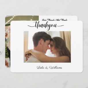 custom photo calligraphy text thank you wedding