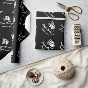 Custom photo camera gift wrapping for photographer paper