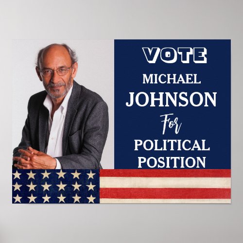 Custom Photo Campaign Political  Poster