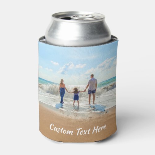 Custom Photo Can Cooler with Your Photos and Text