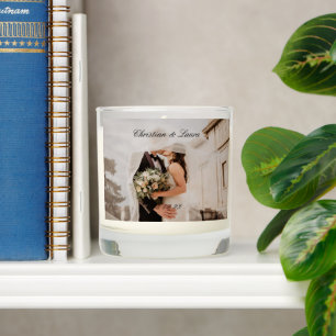 Custom photo candle souvenir