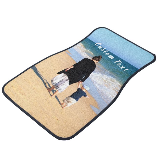 Custom Photo Car Floor Mat Your Photos and Text (Angled)