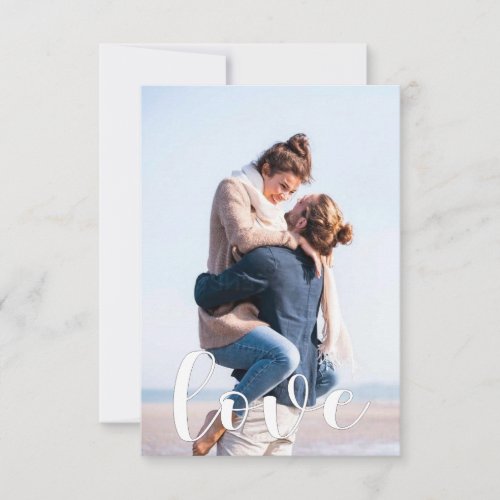 Custom photo card  Love script create your own