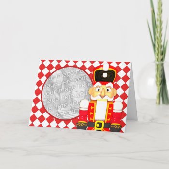Custom Photo Card Nutcracker Soldier Toy Red by mariannegilliand at Zazzle