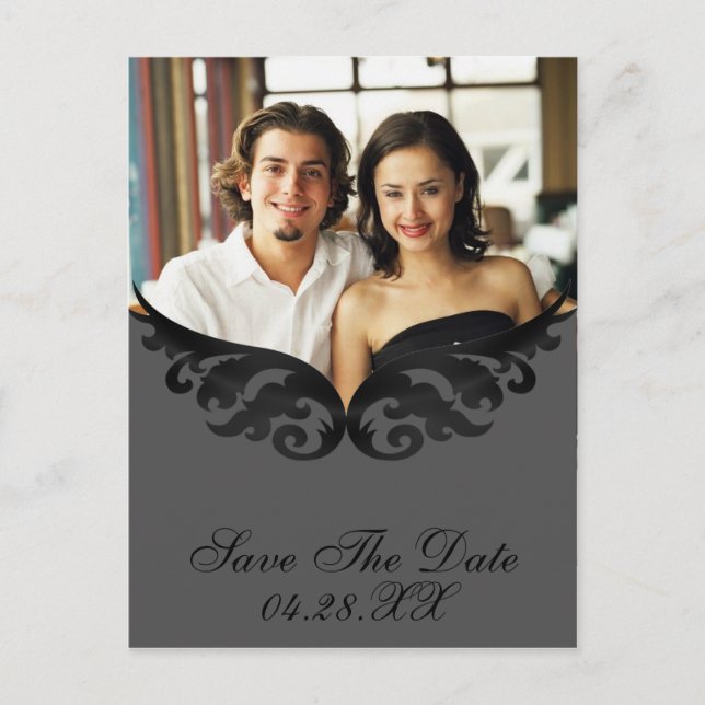 Custom Photo Card Wedding Save The Date Template (Front)