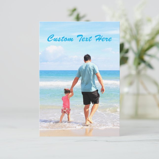Custom Photo Card with Your Photos and Text (Standing Front)