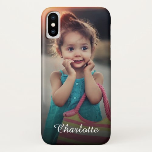 Custom Photo iPhone XS Case - Create your own personalized phone case with your custom image. Add your favorite photo, design or artwork to create something really unique. To edit this design template, click 'Change' and upload your own image as shown above. Click 'Customize' button to add text, customize fonts and colors.
Treat yourself or make the perfect gift for family, friends, parents and grandparents!