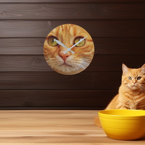 Custom Photo Cat Dog Pet Family Personalized Round Clock