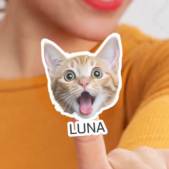 Custom Photo Cat Dog Pet | Personalized Photo Sticker (Creator Uploaded)