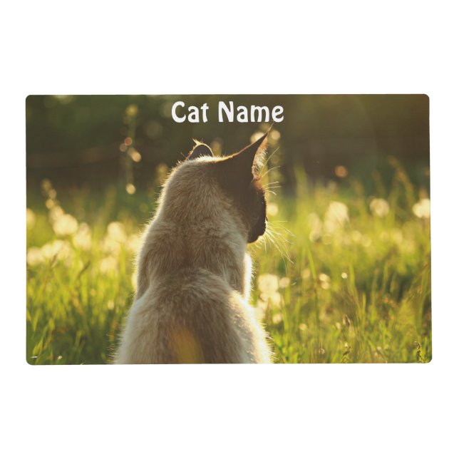 Custom Photo Cat Food Mat (Front)