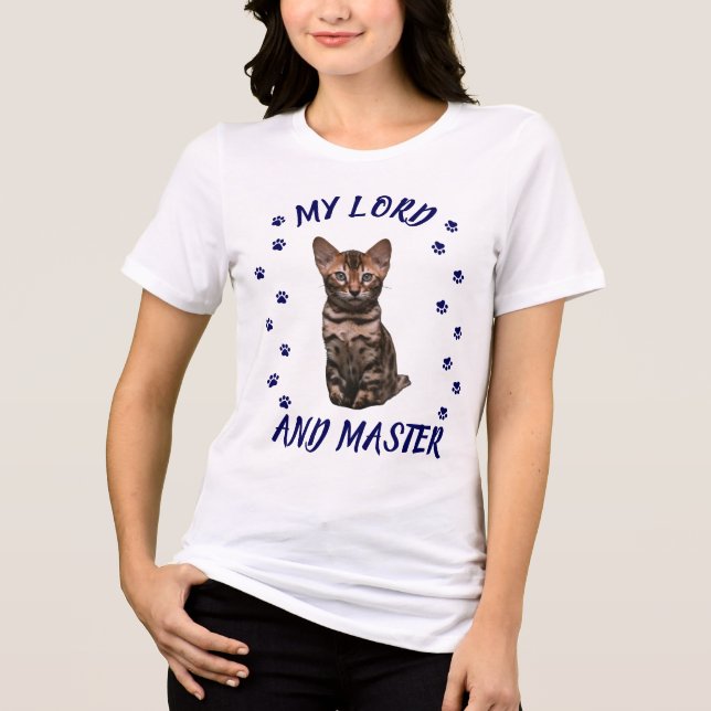 Custom Photo Cat Lover  Tri-Blend Shirt (Front)