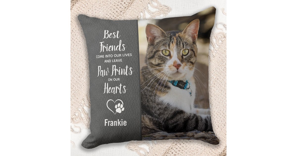 Custom Photo Cat Memorial Throw Pillow | Zazzle