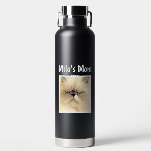 Custom Photo Cat Mom Pet Lover Funny Cute Kitten Water Bottle