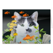 Custom Photo Cat Peering in Fish Tank (Front Horizontal)