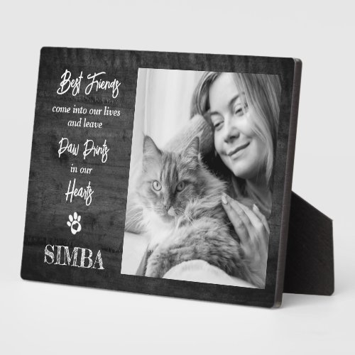 Custom Photo Cat Pet Memorial Plaque