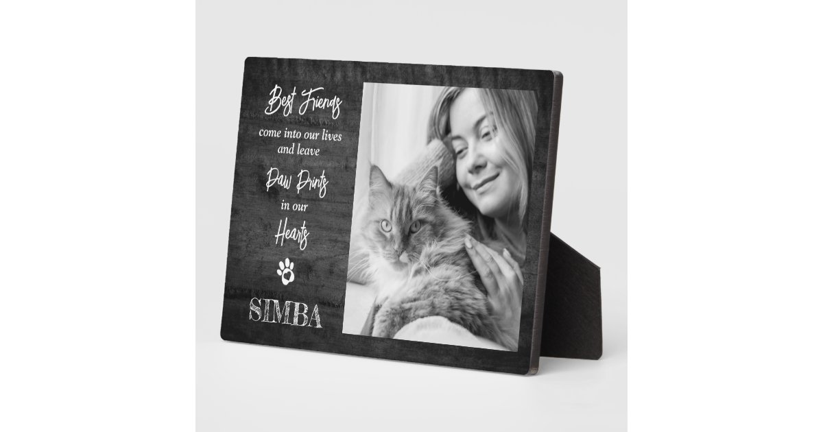 Custom Photo Cat Pet Memorial Plaque | Zazzle
