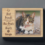 Custom Photo Cat Pet Memorial Plaque<br><div class="desc">Honor your best friend with a custom photo pet memorial plaque in a rustic natural slate design. This unique cat memorial keepsake is the perfect gift for yourself, family or friends to honor a beloved pet. We hope your memorial will bring you peace, joy and happy memories. Quote : "...</div>