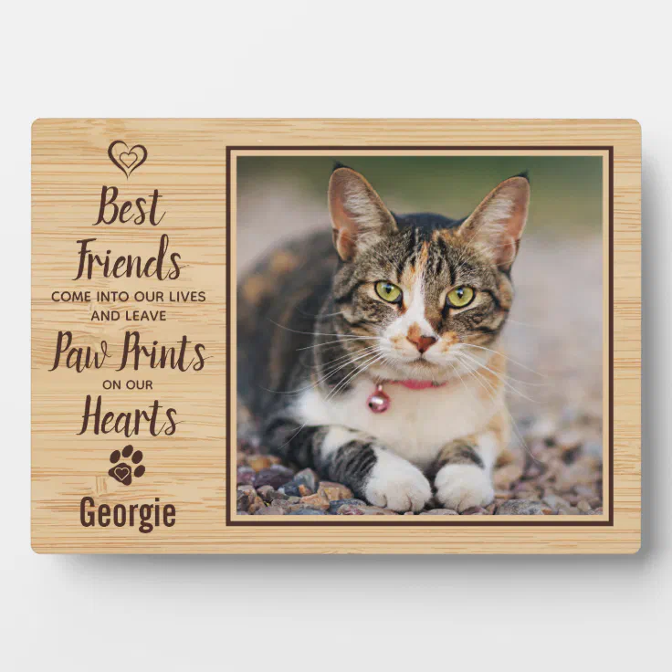 Poem,Picture Personalised Custom Pet CAT Photo Memorial Tile Memorial Plaque 