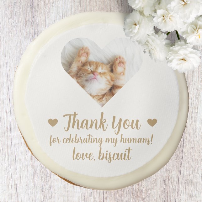 Custom Photo Cat Wedding Sugar Cookie (Creator Uploaded)