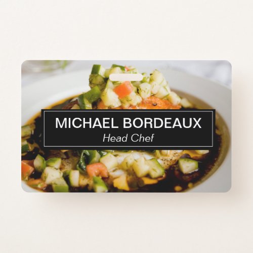 Custom Photo Catering Business personalized Badge