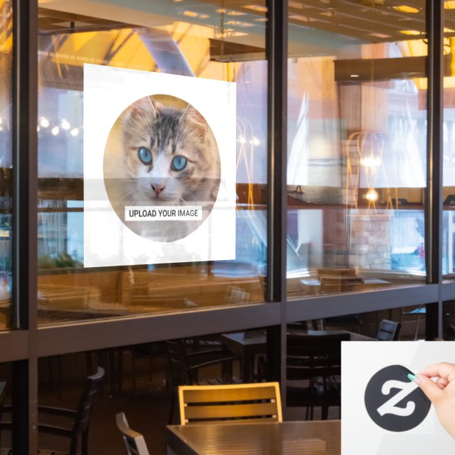 Custom Photo Cats Pet Shop Window Cling (Restaurant Window)