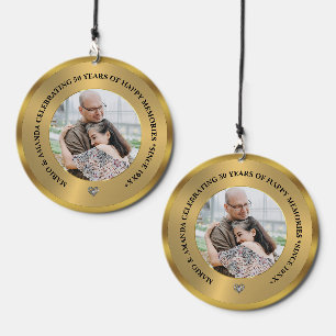 Custom Photo Celebrating 50th Wedding Anniversary Wind Chime