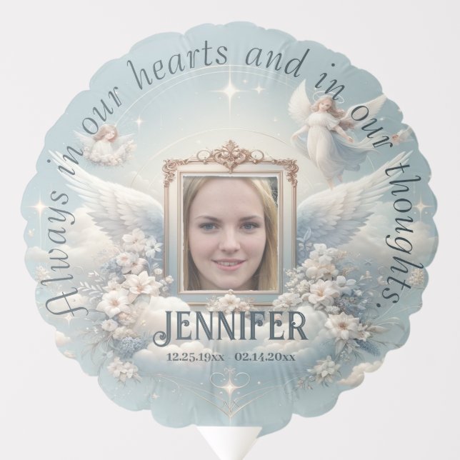 Custom Photo Celebration of Life  Balloon (Front)