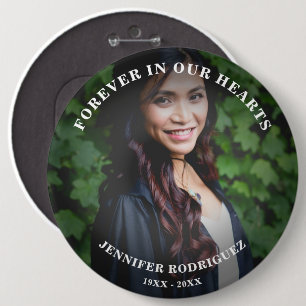 Custom Photo Celebration Of Life Death Remembrance Button