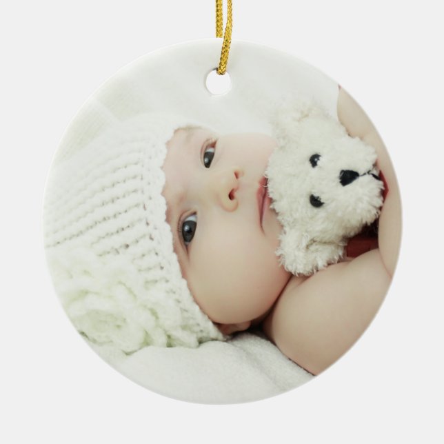 Custom Photo Ceramic Ornament (Front)