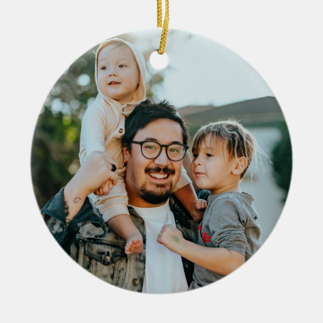 Custom Photo Ceramic Ornament (Front)